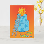 ブラザーの古いジョークのお誕生日ケーキ カード (黄色い花)