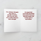 ブラザーの成長より特別な誕生日 カード (内部)