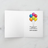 ブラザーの誕生日カードとサンダヒルクレーンの鳥 カード (内部)