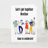 *ブラザーの*誕生日の時間 カード (正面)