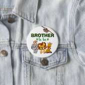 ブラザーはジャングルサファリ動物園の動物の赤ちゃんシャワー 缶バッジ (インサイチュ)