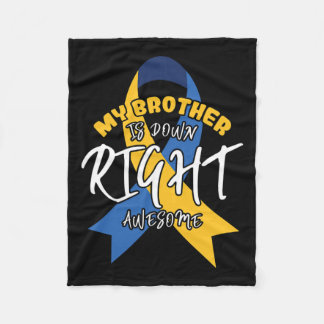 ブラザーは右ダウン症素晴らし候群アワーン フリースブランケット