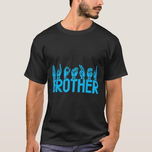 ブラザーアメリカン手話ろう認識度Supp Tシャツ (正面)