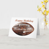 ブラザーインロー誕生日グランジラージフットボール カード (黄色い花)