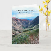 ブラザーインロー誕生日ビッグホーン山ワイオミング カード (黄色い花)