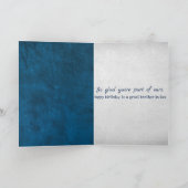 ブラザーインロー誕生日ブルーレザー カード (内部)