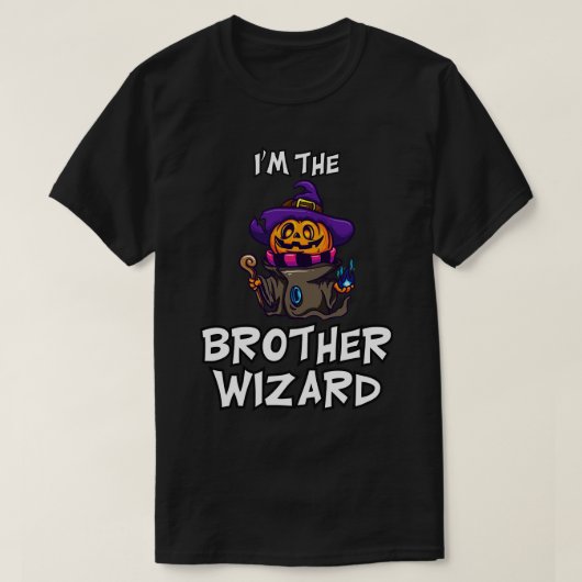 ブラザーウィザードハロウィンマッチング家族の衣装 Tシャツ (デザイン正面)