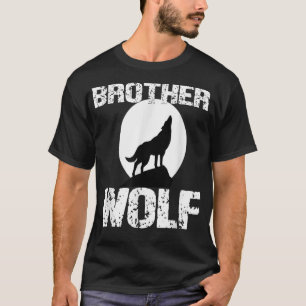 ブラザーウルフ Tシャツ おそろい ファミリー トライプ オオカミ 柄 メンズ