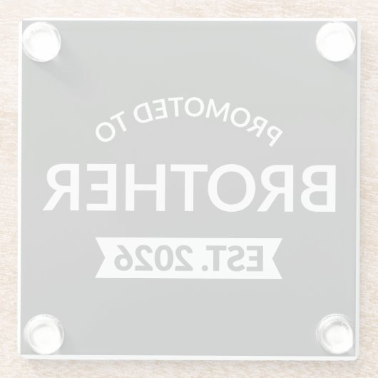 ブラザーエストに昇格。2026 II ガラスコースター (裏面)