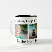 ブラザーエバ最高のーにハッピーバースデー ツートーンマグカップ (正面左)