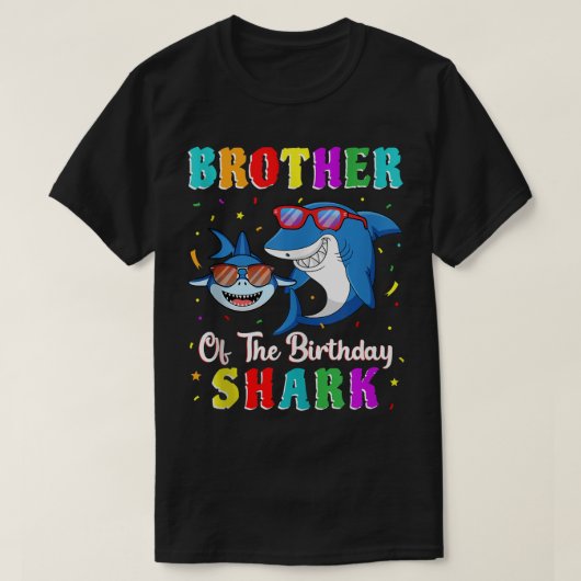 ブラザーオブザシャーク誕生日ファミリー誕生日リッツ Tシャツ (デザイン正面)