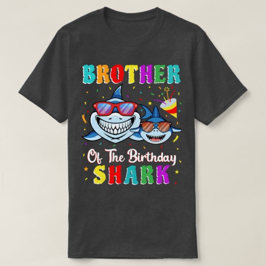 ブラザーオブザシャーク誕生日ファミリー誕生日リッツ Tシャツ (デザイン正面)