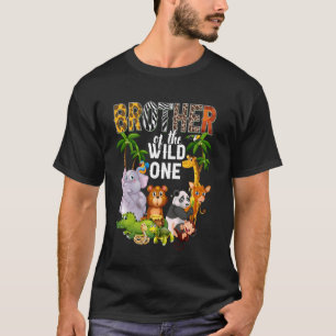 ブラザーオブザワイルドワン誕生日サファリジャングル動物園 Tシャツ