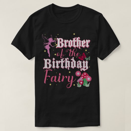ブラザーオブザ誕生日フェアリープリンセスキノコ部 Tシャツ (デザイン正面)