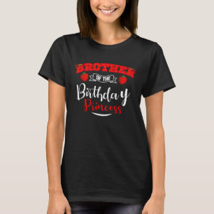 ブラザーオブザ誕生日プリンセスイチゴテーマ Tシャツ