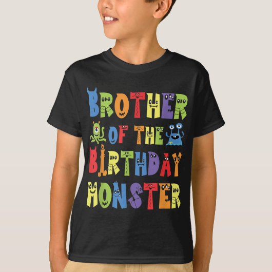 ブラザーオブザ誕生日モンスターエイリアンキッドB-day Pa Tシャツ (正面)