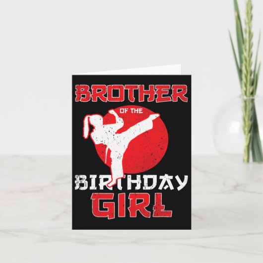ブラザーオブザ誕生日空手テコンドガールマート カード (正面)