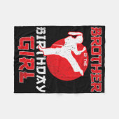 ブラザーオブザ誕生日空手テコンドガールマート フリースブランケット (正面(横))