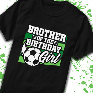 ブラザーオブ誕生日ガールズガールズサッカー誕生日 Tシャツ