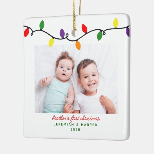 ブラザーカラフルズ初めてのクリスマスライト2枚 セラミックオーナメント (左)