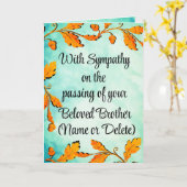 ブラザーカード悔やみや弔慰 カード (黄色い花)