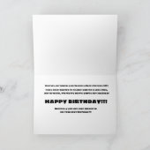 ブラザーガン誕生日カードユーモア カード (内部)