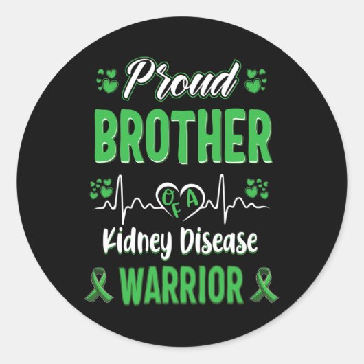 ブラザーキドニーレイズウォリアー認識度リボンGr ラウンドシール (正面)