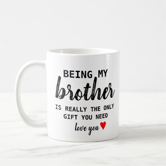 ブラザーギフトおもしろい誕生日 コーヒーマグカップ (左)