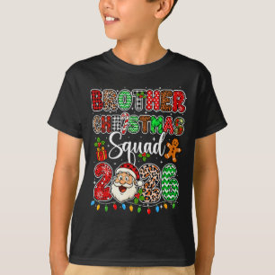 ブラザークリスマスクルー 2026 ヒョウ柄 面白いサンタクロース パパ Tシャツ