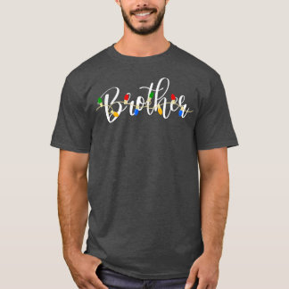 ブラザークリスマスライトファミリーマッチングクリスマスグループ Tシャツ