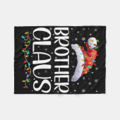 ブラザークロースクリスマスライツクリスマスパジャママッチン フリースブランケット (正面(横))