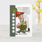 ブラザーゴルフの父の日のグリーティングカードゴルフ カード (黄色い花)