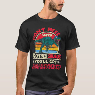 ブラザーサウルスとトラブルを起こすな ジュラシキック・ティラノサウルス Tシャツ