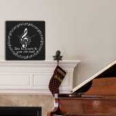 ブラザーズクリスマスミュージックノートウォールクロックミュージシャン スクエア壁時計