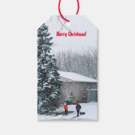 ブラザーズショベル雪ギフトラベル ギフトタグ