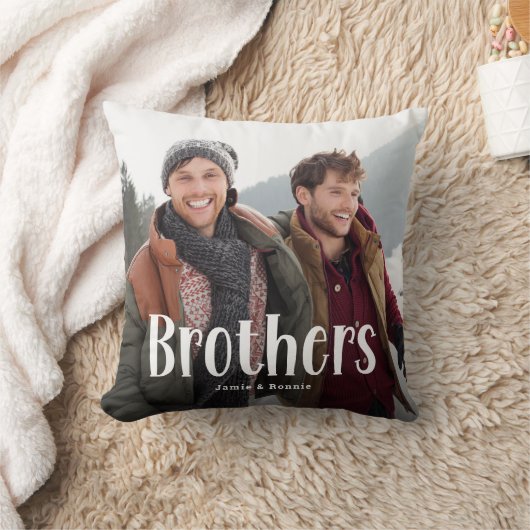 ブラザーズパーソナライズされたフォトキープサケ クッション (ブランケット)