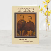 ブラザーズユーモアのある誕生日カード カード (黄色い花)