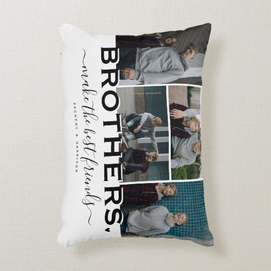 ブラザーズ引用文&フォトコラージギフト アクセントクッション (正面(垂直))
