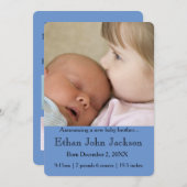 ブラザーズ誕生ブルー 案内状 (正面/裏面)