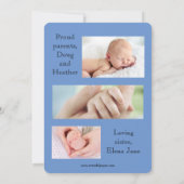 ブラザーズ誕生ブルー 案内状 (裏面)