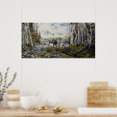 ブラザーズ4オオオカミのキャンバス油絵の販売 ポスター (キッチン)