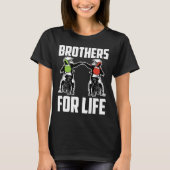 ブラザーズFor Life Bike MxモトクロスダートサイクリングBr Tシャツ (正面)