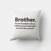 ブラザータイポグラフィーブラザー クッション (裏面)