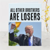 ブラザードおもしろいナルドトランプ誕生日ビッグカード カード (黄色い花)