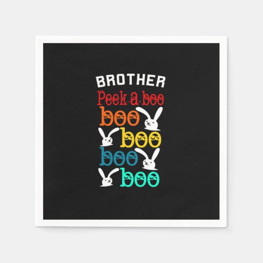 ブラザーバニーゲームノベルティキッズアダルト スタンダードカクテルナプキン (正面)