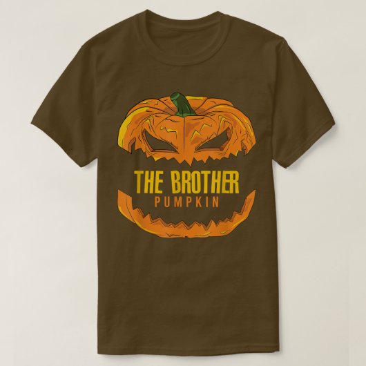 ブラザーパンプキンマッチングファミリーグループハロウィンパ Tシャツ (デザイン正面)