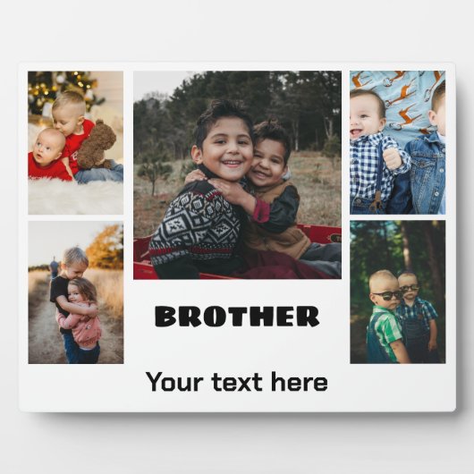 ブラザーパーソナライズされたフォトコラージュ フォトプラーク (正面)