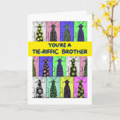 ブラザーファーザーの日ネクタイ着用のシャツとネクタイ カード (黄色い花)