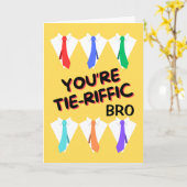 ブラザーファーザーの日ネクタイ着用のシャツとネクタイ カード (黄色い花)