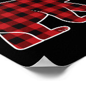 ブラザーベアパジャマレッドバッファロークリスマスおもしろいファミリー ポスター (角)